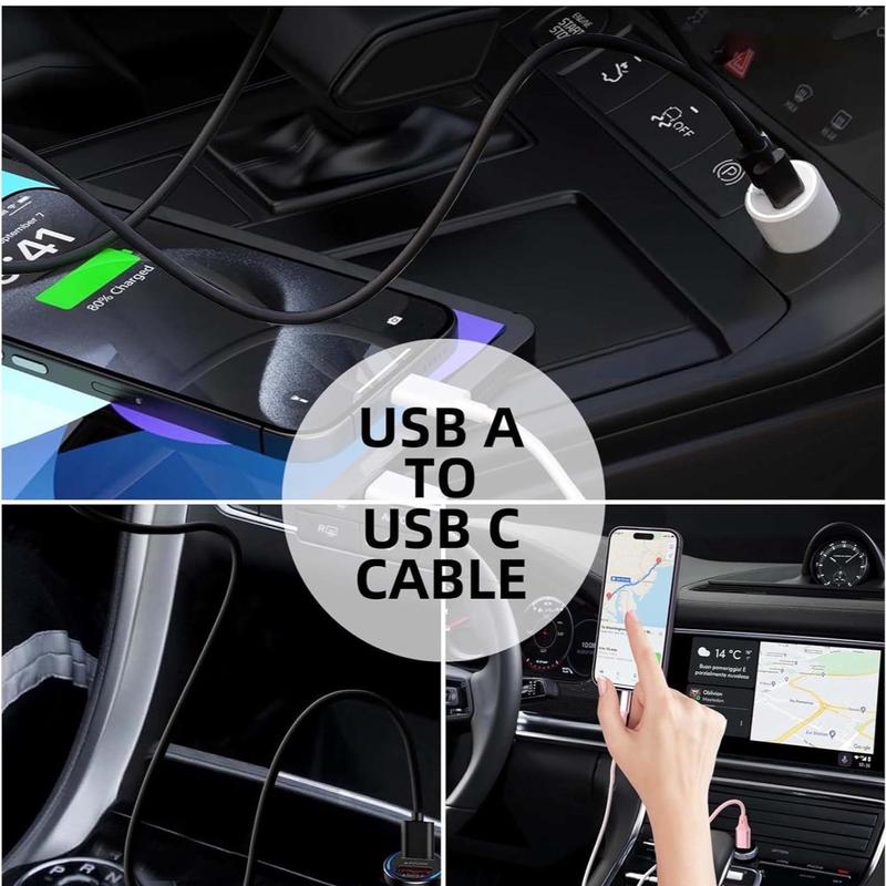 Borz USB Type C Charging Cable Data Transfer and Sync Cord USB A to USB C Charger 3ft   1m Compatible with Samsung Galaxy S24 S23 S22 S21 S20 S10 S9 S8 Note 20 10 9 8 Device Durable Cellphone Smartphone Electronic Plug