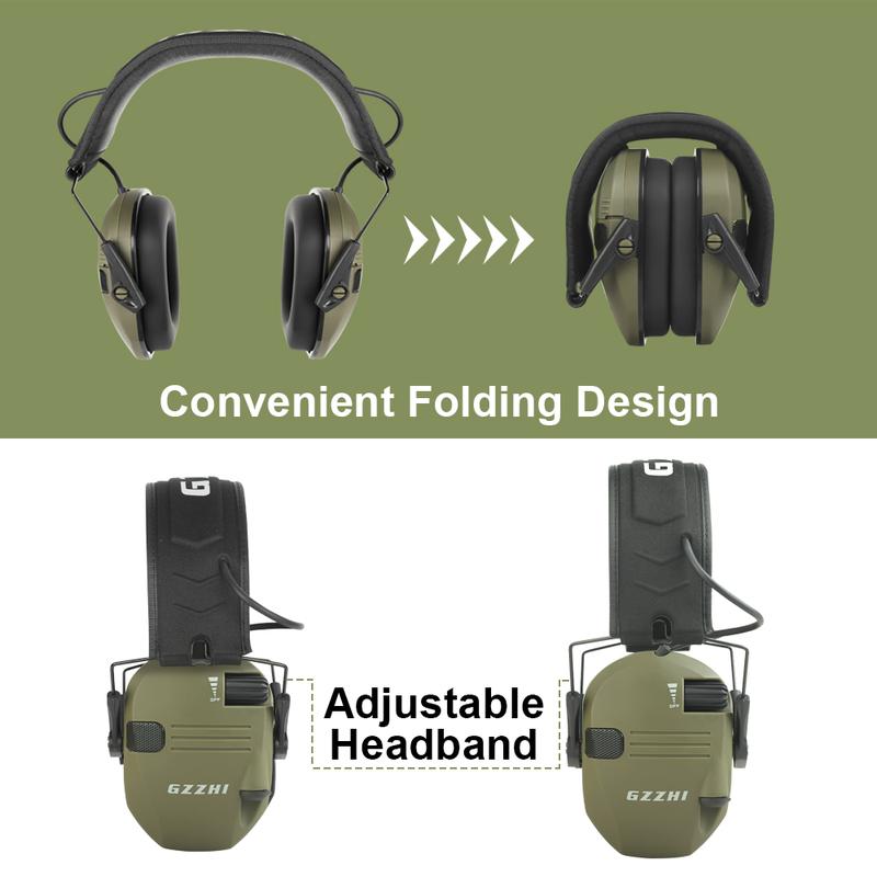 NRR23db Outdoor Tactical Electronic Shooting Earmuff Antinoise Headphone Sound Amplification Hearing Protection Headset Foldable