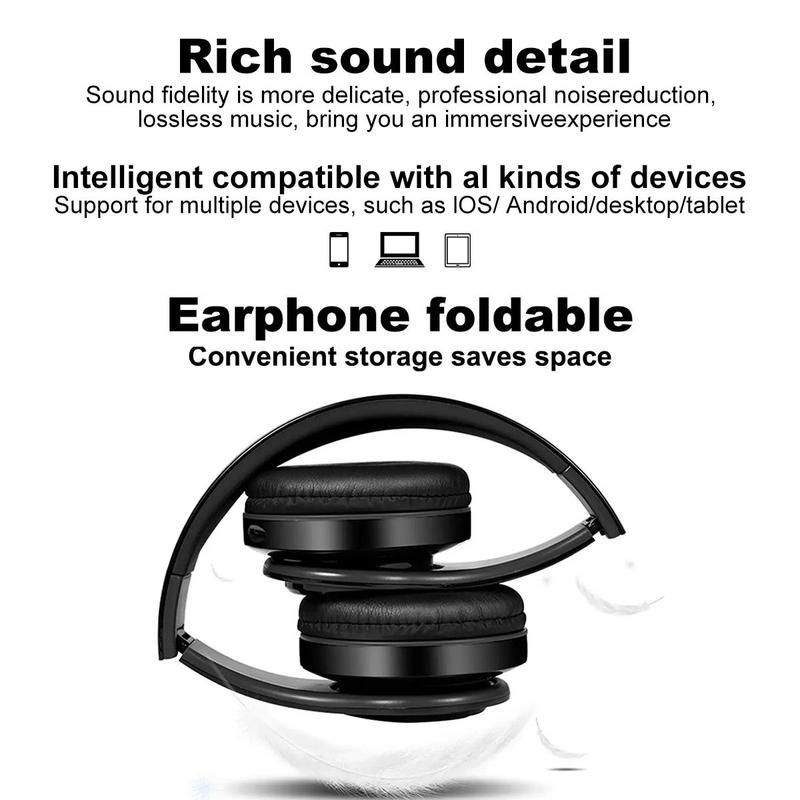 Wireless Over-ear Gaming Headset, Bluetooth-compatible Over-Ear Headphones, HD Call Noise Cancelling Headphone for Outdoor Home, Electronic Audio Earbud Earphones