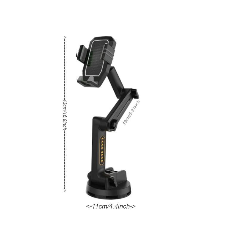 Car Phone Holder, Adjustable Height Long Arm Suction Cup Car Phone Mount, Universal Car Interior Accessories for Truck Auto Dashboard