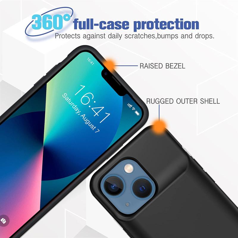 6800mAh Battery Case Compatible with iPhone 12 Pro Max (6.7-inch), Ultra-slim Rechargeable Smart Portable Charging Case, Extended Battery Pack