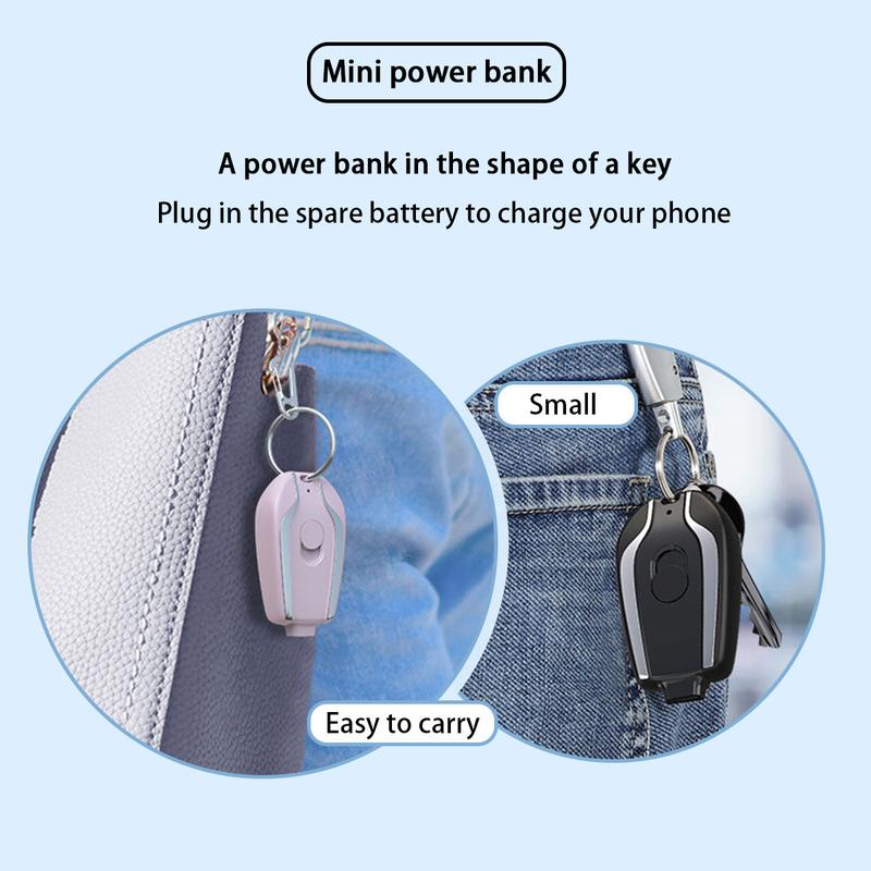 Key Power Bank Keychain Charger Emergency - Portable USB Power , Fast Charging ,Car accessories- Lightweight , Ideal Gift! Ultra-Thin Mobile Power Supply,phone key chain Charging Compact Smartphone Durable Chargeable Devices Pod battery bank