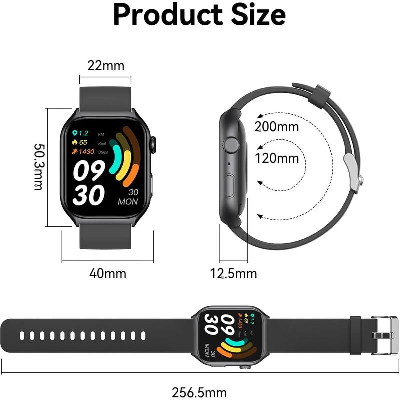 Smart Watch for Men Women (Make Answer Call), 2.0