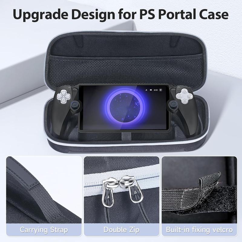 BRHE Carrying Case for Playstation Portal Case with PS Portal Silicone Soft Cover Case Playstation Portal Screen Protector Thumb Grip Caps