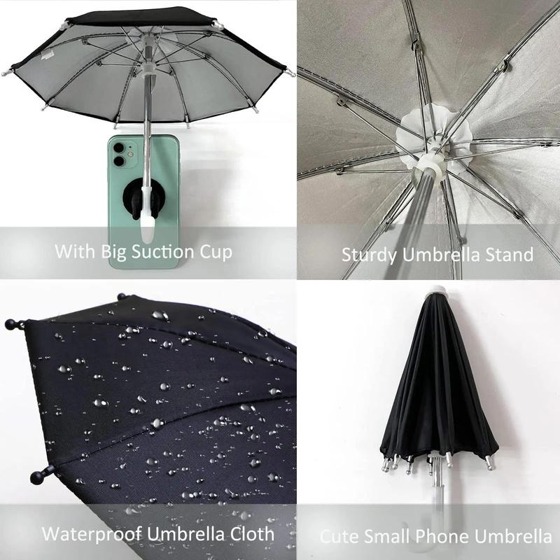 Christmas Outdoor Vacation Beach Umbrella Phone Holder, Anti-peeping Phone Holder with Suction Cup, Mobile Phone Sun Protection Umbrella