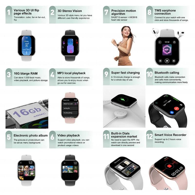 New Original For Apple Watch 10 Series Smart Watch Men NFC Always Display Body Temperature BT Call Waterproof Women Smart Watch