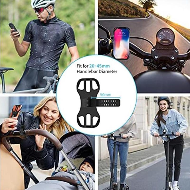 360 Degree Rotatable Bicycle Phone Holder, Silicone Motorcycle Stand Bracket, GPS Support for iPhone 11 Xiaomi 10 Huawei P40