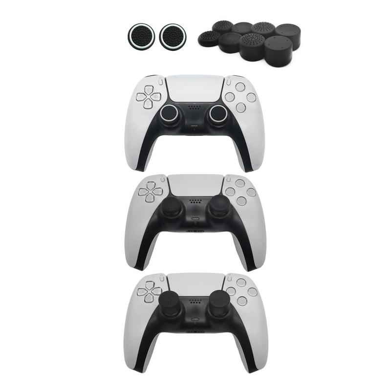 Game Controller Protective Case with 10 Thumb Grip Caps, Anti-slip & Anti-scratch Game Controller Protective Cover Set, Console Accessories for PS5