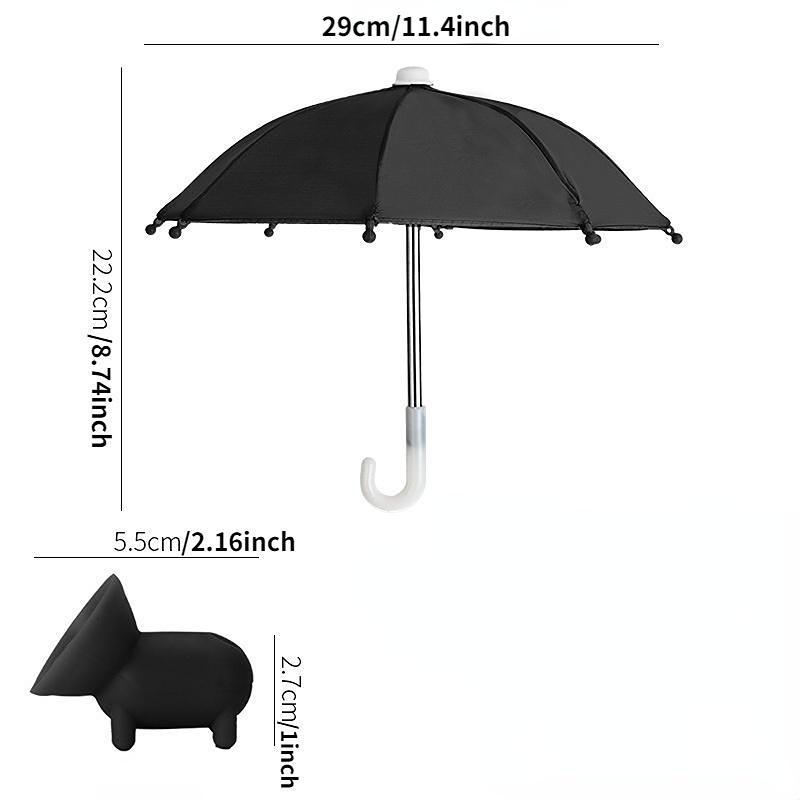 Christmas Outdoor Vacation Beach Umbrella Phone Holder, Anti-peeping Phone Holder with Suction Cup, Mobile Phone Sun Protection Umbrella