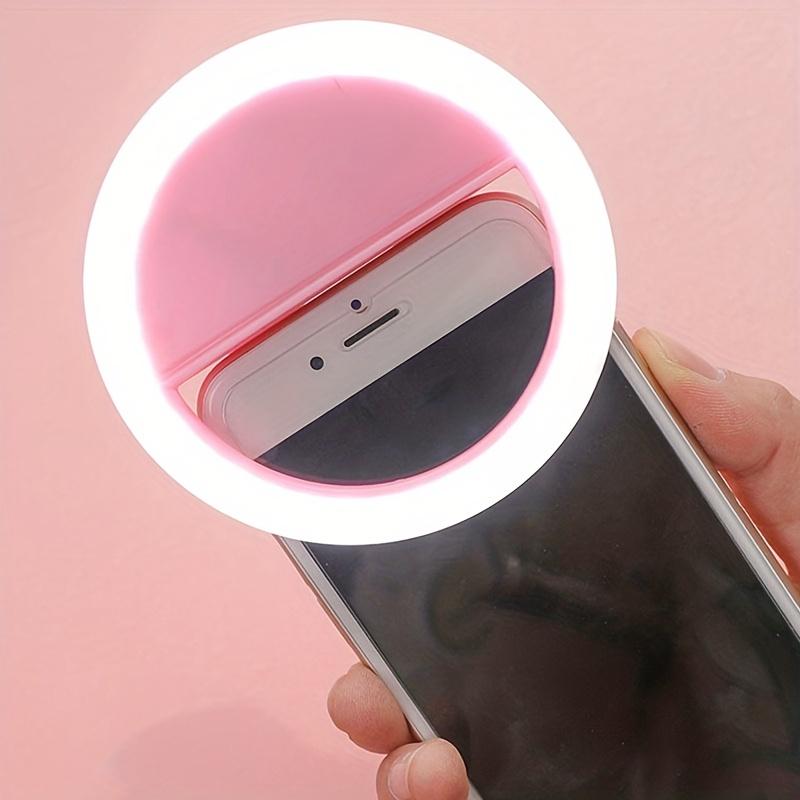 High Quality LED Selfie Ring Light Battery Rechargeable Ring Light for Smartphone Computer Makeup Warm White Light