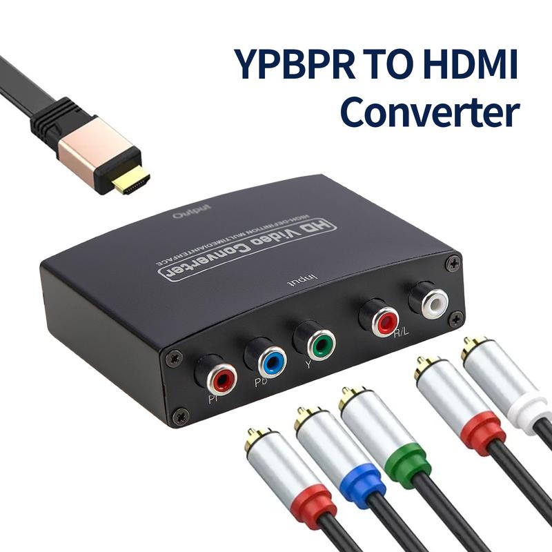 YPBPR to HDMI Converter Component Video & L R RCA Stereo Audio to HDMI Converter Adapter - DVD PS3 Xbox 1080P