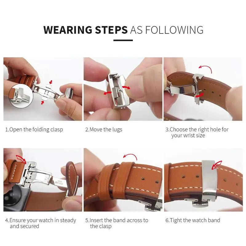 Leather strap for Apple Watch band 49mm 44mm 41mm 40mm 42mm 38mm 45mm 45mm bracelet iWatch sieries 3 5 SE 6 7 8 9 Ultra 2 strap