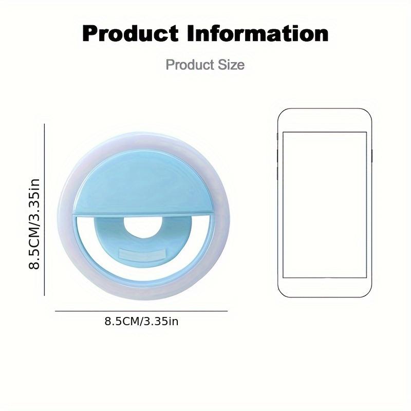 High Quality LED Selfie Ring Light Battery Rechargeable Ring Light for Smartphone Computer Makeup Warm White Light