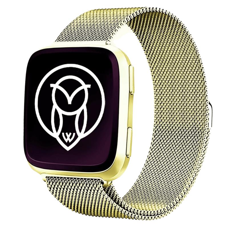 Fitbit Magnet Band - Stainless Steel Mesh with Fully Magnetic Loop, S L Sizes, Compatible with Fitbit Versa, Versa Lite & Versa 2