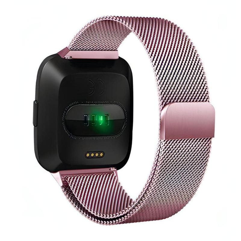 Fitbit Magnet Band - Stainless Steel Mesh with Fully Magnetic Loop, S L Sizes, Compatible with Fitbit Versa, Versa Lite & Versa 2