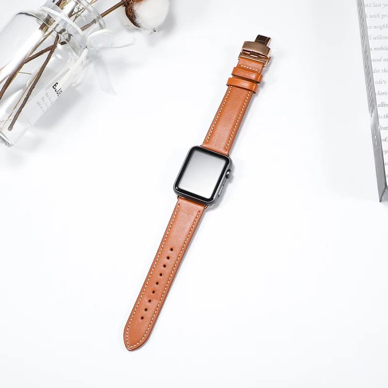 Leather strap for Apple Watch band 49mm 44mm 41mm 40mm 42mm 38mm 45mm 45mm bracelet iWatch sieries 3 5 SE 6 7 8 9 Ultra 2 strap