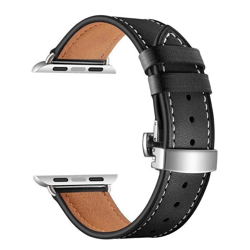 Leather strap for Apple Watch band 49mm 44mm 41mm 40mm 42mm 38mm 45mm 45mm bracelet iWatch sieries 3 5 SE 6 7 8 9 Ultra 2 strap