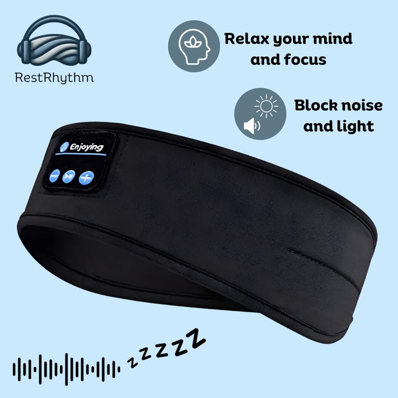 RestRhythm Sleep Bluetooth Headband - Adjustable Wireless Headphone - Comfort for Rest, Workouts & Travel - Fast Charging Electronic Headset