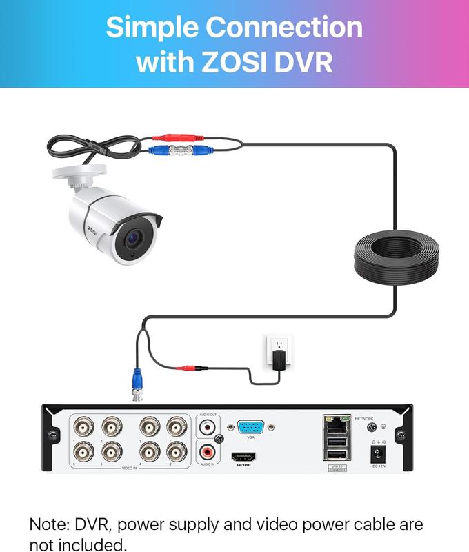 ZOSI 4 Pack 1080P Home Security Cameras with Audio Recording,Built-in Microphone,1920TVL 2.0MP HD-TVI Surveillance Cameras with 120ft IR Night Vision,Waterproof Surveillance Bullet CCTV Camera System, White Cameras Car camera