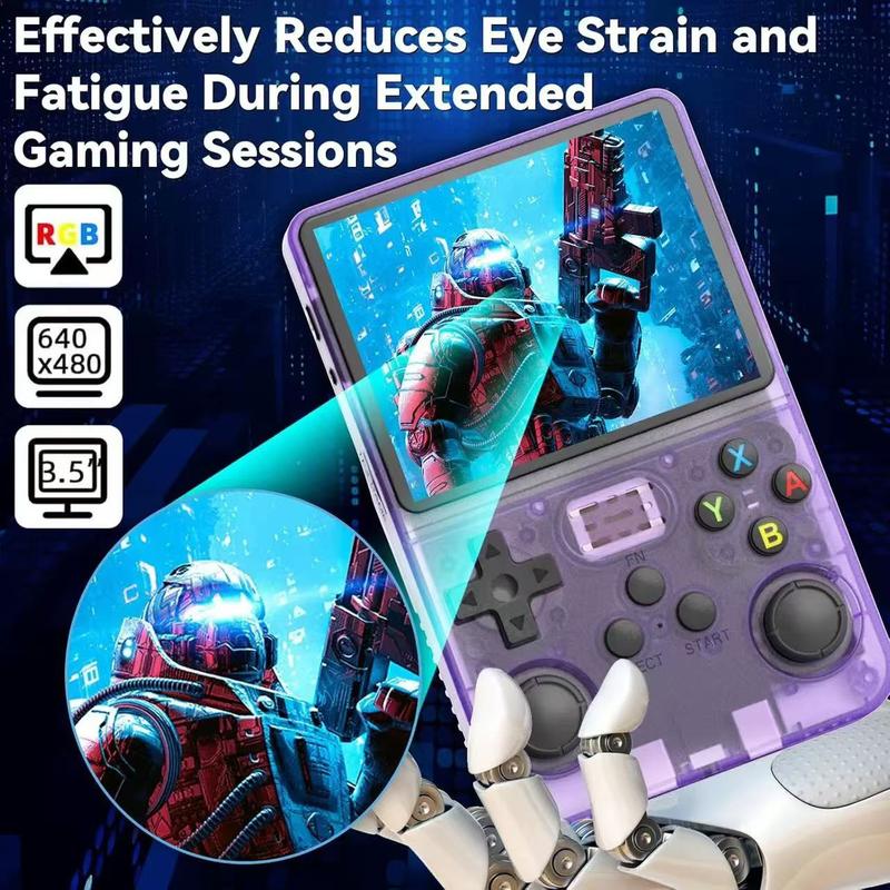 R36S Open Source Handheld Game Console HD Retro Arcade 3D Dual System Joystick Handheld Linux System 3.5-inch Scre Portable Retro Game Console Christmas Coolest Gift Black Friday Promotion Protection