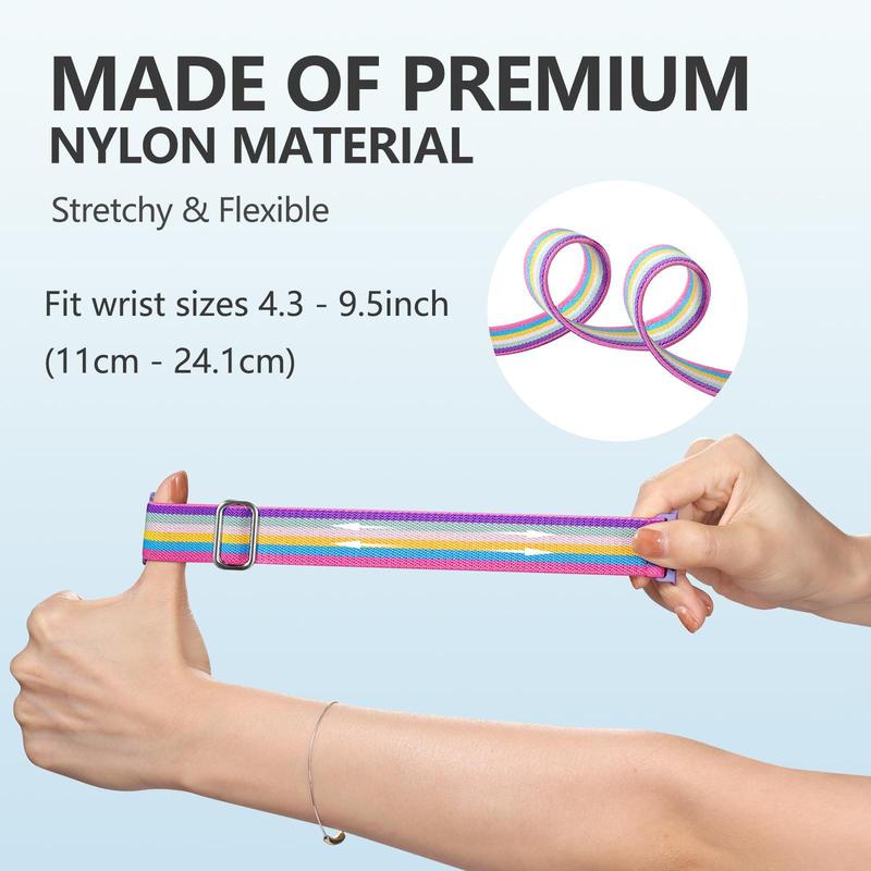 Nylon Sport Watch Band, Stretchy Nylon Sport Watch Band for Women & Men, 41mm 40mm 38mm Watch Band, Wearable Accessories for iWatch SE Ultra2 Series 9 8 7 6 5 4 3 2 1