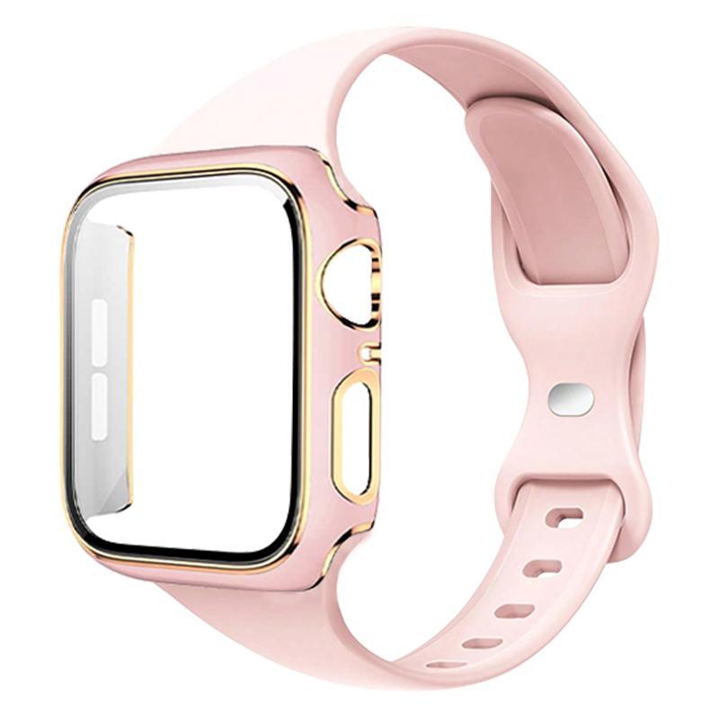 Smart Watch Band & Case Set, Adjustable Watch Band & Watch Protective Case, Wearable Accessories Compatible with Apple Watch 10 9 8 7 6 5 4 3 2 1