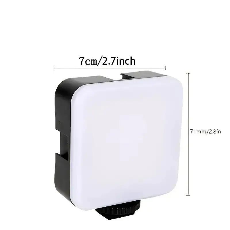 Portable Mini Clip-on Square Selfie Light, USB Rechargeable Phone Selfie Fill Light Clamp, Universal Selfie Accessories for Phone & Tablet