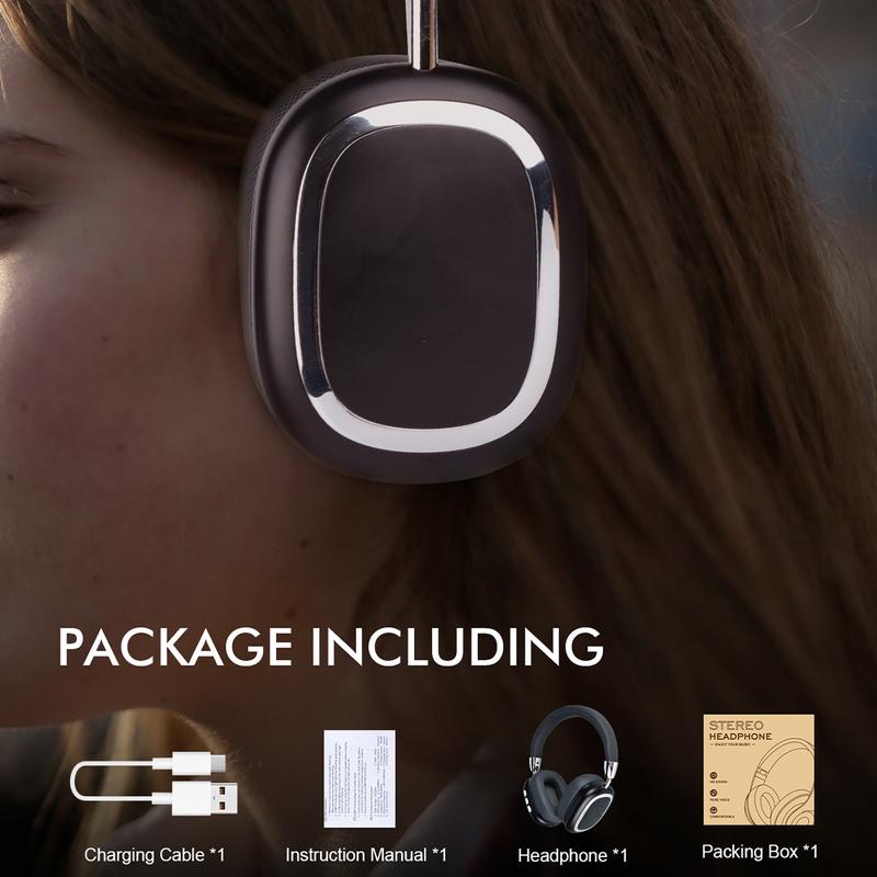 Wireless Bluetooth Headphones, 8H Playtime, Noise Cancelling, HiFi Stereo Over Ear Headphones with Microphone, Foldable Lightweight Bluetooth 5.3 Headphones for Travel Office,Summer Gifts