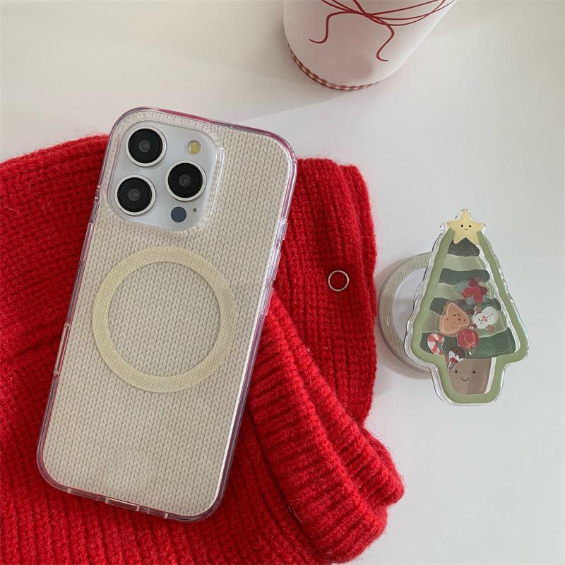 Christmas Themed Magnetic Phone Holder, Cute Cartoon Phone Stand, Anti-slip Phone Holder for iPhone, Mobile Phone Accessories