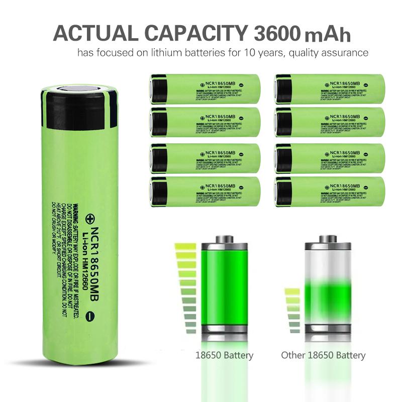 8 PCS Original 3600 mAh Rechargeable battery 18650 lithium battery adaptation 3.7V-4.2V device