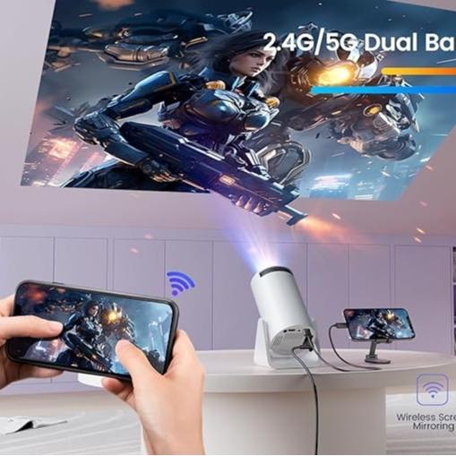 wifi smart projector Portable Projector , Multifunctional Projector for Home Cinema, Outdoor Universal Projector,Intelligent Projector with Automatic Horizontal Correction