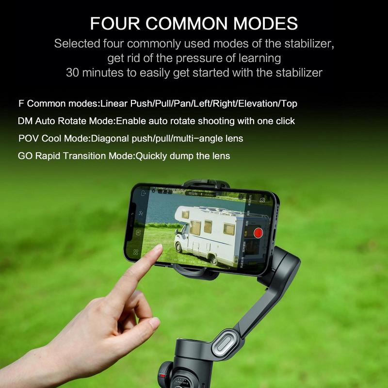 3-axis Anti-shake Smartphone Stabilizer, Foldable Vlog Equipment with Tripod, AI Face Tracking Stabilizer, Perfect for Vlog & Selfie