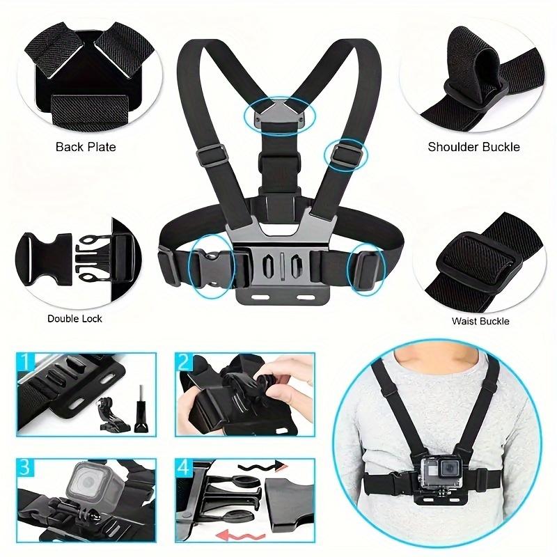 Chest Strap Cell Phone Holder, 1pc Adjustable Cell Phone Chest Strap Holder, Outdoor Riding Chest Strap Holder, First View Shooting Accessory For Skiing, Riding, Boating, Hunting, Sports