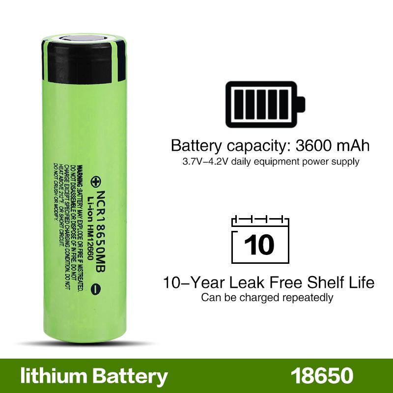 8 PCS Original 3600 mAh Rechargeable battery 18650 lithium battery adaptation 3.7V-4.2V device