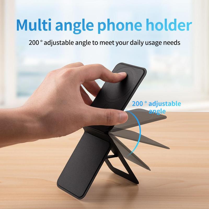 Magnetic Desktop Phone Holder, Adjustable Angle Desktop Phone Stand, Portable Foldable Phone Holder for iPhone 15 14 13 Pro Max Plus, Phone Stand, Phone Accessories