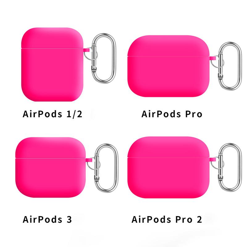 Airpods Case 2&1 Soft Silicone Protective Cover for AirPods 3 Pro Pro2 with Keychain Shockproof for Women