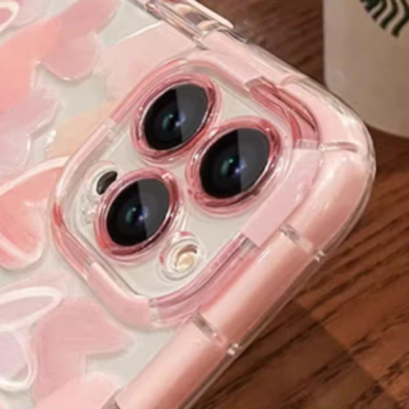 Spring Clear Heart Pattern Phone Case for Summer Gift, TPU Anti-fall Phone Cases, Phone Accessories for iPhone X 11 12 13 14 15 Pro Max, Ideal Gift for Birthday Girlfriend, Smartphone Accessories