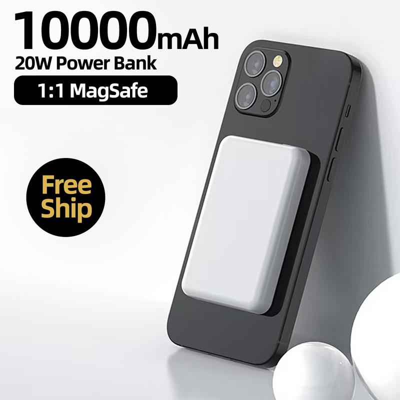 2025 NEW Power Bank Magnetic Wireless Portable Charger, Foldable 10000mAh Battery Pack with USB-C Cable LED Display, Magnetic Power Bank 22.5W PD Fast Charging for iPhone 15 14 13 Pro Mini Pro Max