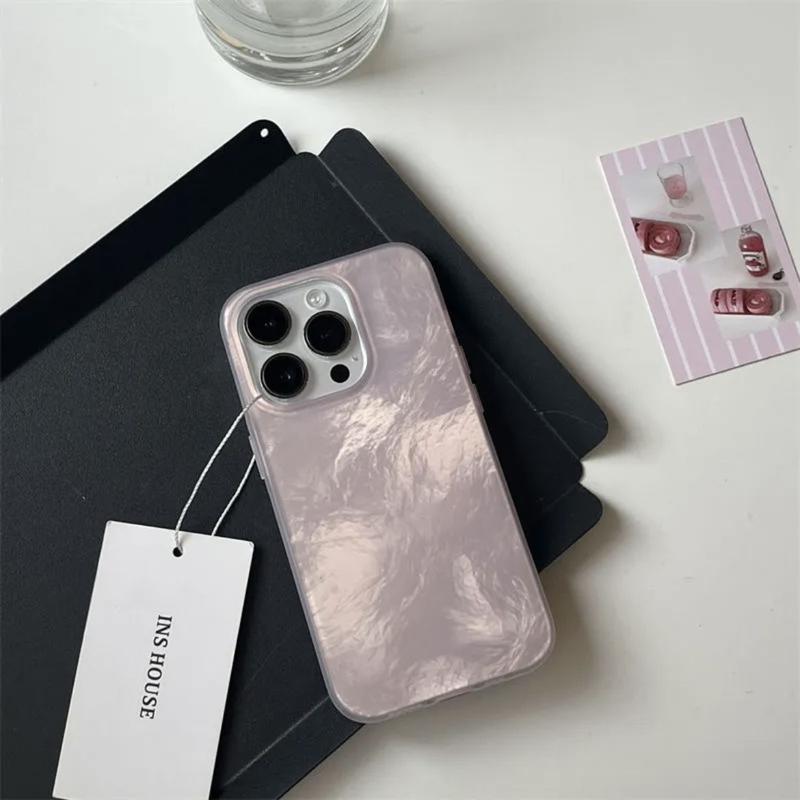 New Fashion Suitable 15ins Cute 14pro Solid Color Wrinkle 15promax 13promax 12 Phone Case Accessories Protector Shockproof Cellphone Cover Devices Protection Smartphone Protective