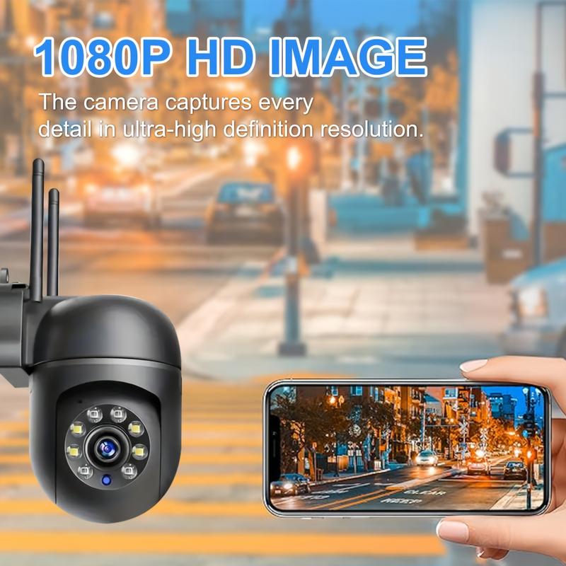 [With 64G Card]4Pcs-HD 1080P WIFI Surveillance Camera, Indoor And Outdoor Long Range HD Night Vision Camera, 355 Degree Intercom Home Security Camera, 2.4G Home Security System, AI Mobile Detection, Two-Way Audio, Color Night Vision, Home Surveillance Sec