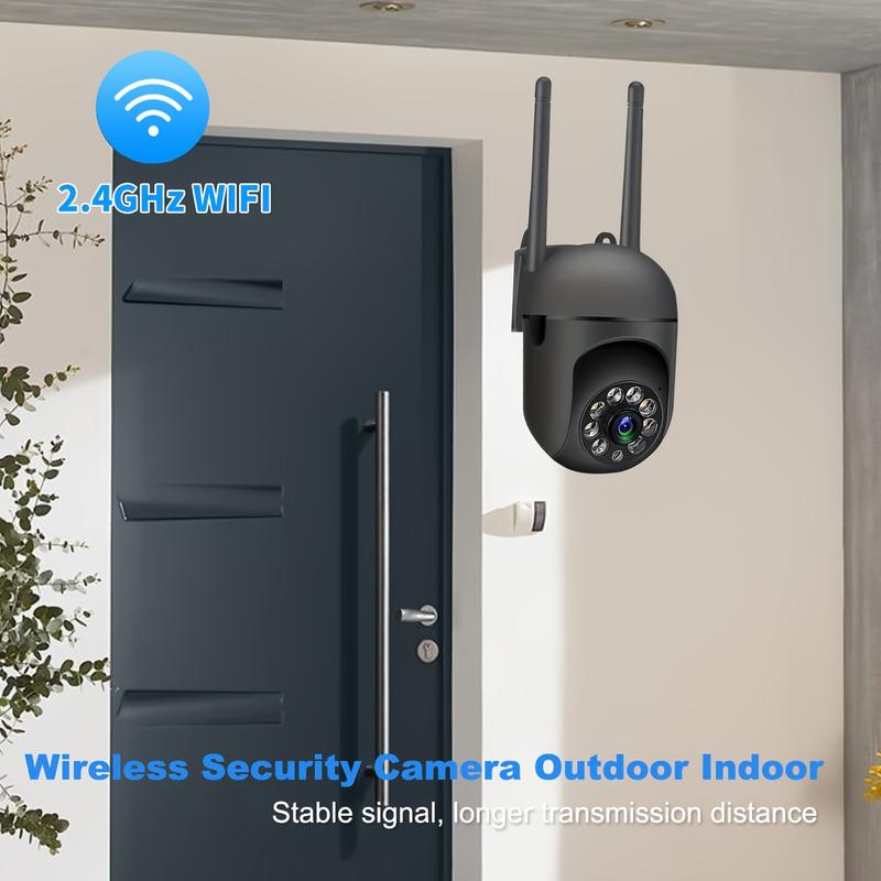 [With 64G Card]4Pcs-HD 1080P WIFI Surveillance Camera, Indoor And Outdoor Long Range HD Night Vision Camera, 355 Degree Intercom Home Security Camera, 2.4G Home Security System, AI Mobile Detection, Two-Way Audio, Color Night Vision, Home Surveillance Sec