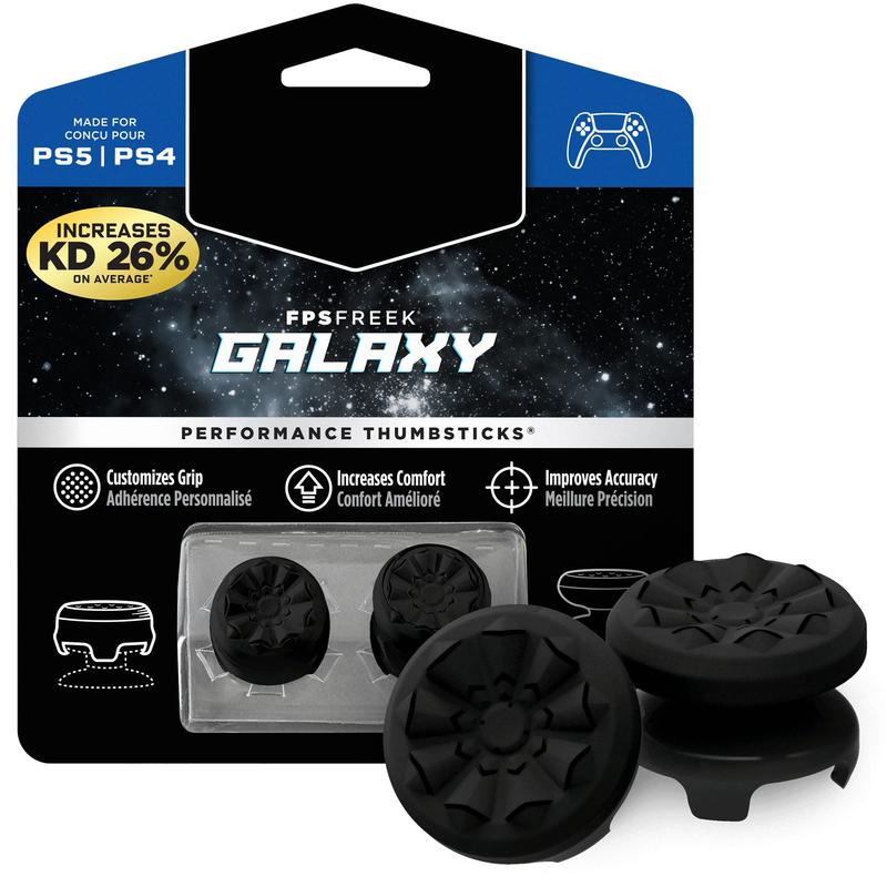 FPS Freek Galaxy Black for Xbox One and Xbox Series X Controller | 2 Performance Thumbsticks | 1 High-Rise, 1 Mid-Rise | Black Xbox grip for Console