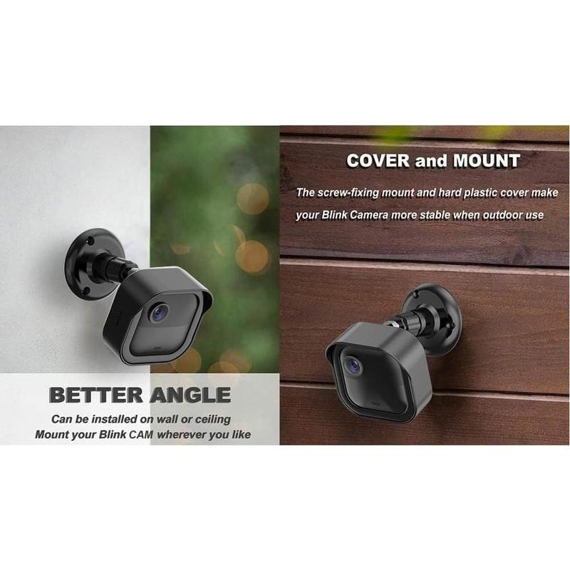 All-New Blink Outdoor Camera Wall Mount, 360 Adjustable Mount and Weather Proof Protective Housing with Blink Sync Module Outlet Mount for Blink Outdoor (4th & 3rd Gen) Camera System (Black, 5 Pack)