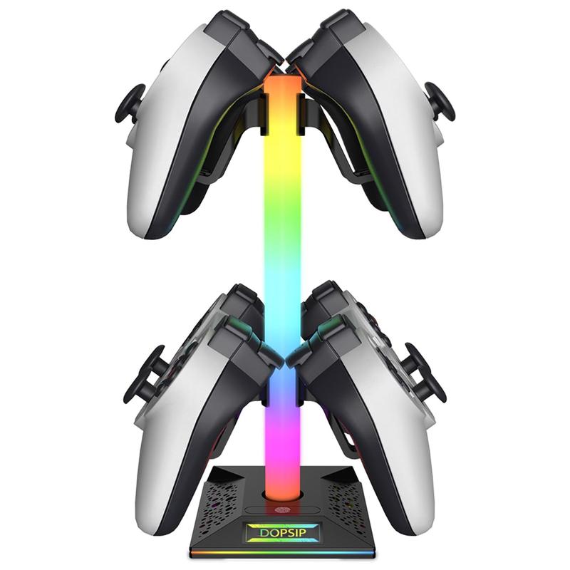 RGB Gaming   Stand with 2 USB Ports 10 Color Mode for Gamers PC Gaming Desktop Earphone Accessories Plug  xbox pearl ps5  pearl ps5  playstation 5 ps5 playstation 5 xboxx Plug    headset stand holder controller