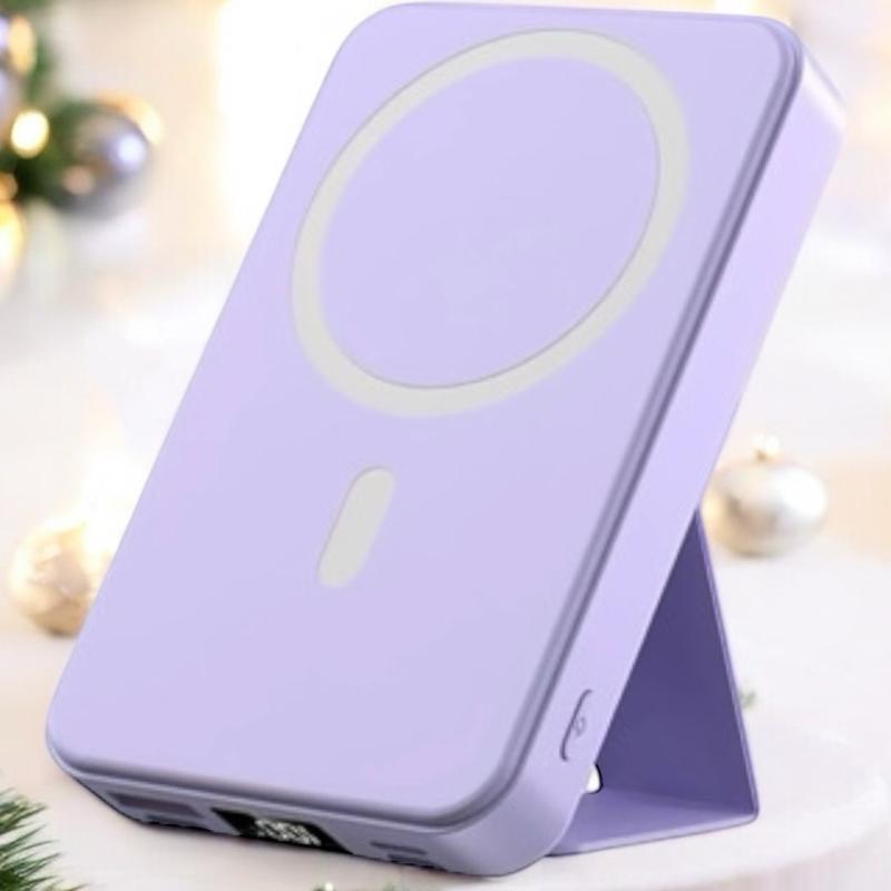 Magnetic Wireless Fast Charger, Power Bank,  10000mah Capacity, LED Display, MagSafe Compatible for iPhone 16 15 14 13 12 Pro Pro Max Plus, Comes with Type-C Cable, Chargeable,  Accessories Device Smartphone Digital Mobile Charging Battery Portable