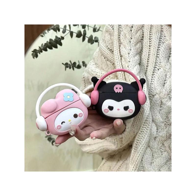 Lucky Numbers Sanrio Character AirPods Case – Hello Kitty, Kuromi, My Melody, for AirPods Pro & 3, Impact-Resistant Headphone Silicone