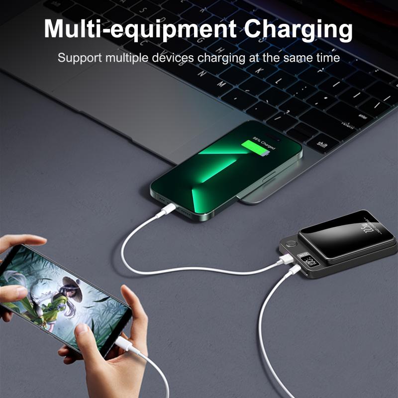 5000mAh 10000mAh High-speed Magnetic Wireless Power Bank - Portable Charger With LED Display, 22.5W Safe Charging, Widely Compatible, Compatible With IPhone 15 Pro 14 Max 13 12, Android Phones, Small And Portable, Stylish Design