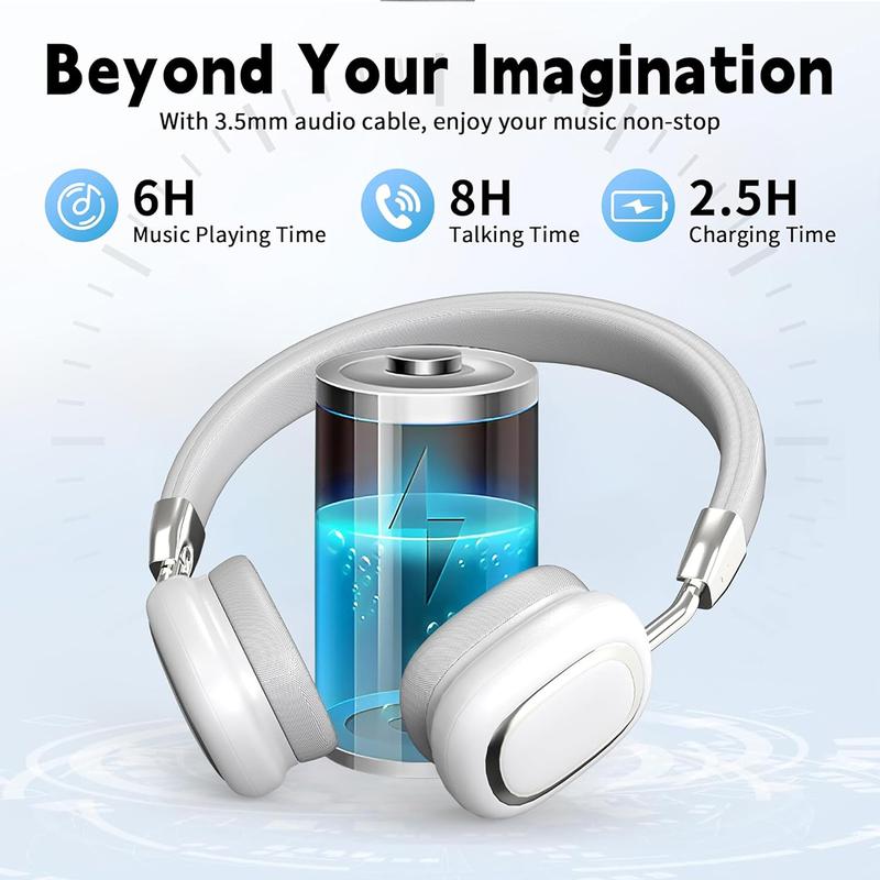 Wireless Over-Ear Headphones, Active Noise Cancelling, Bluetooth Headphones for iPhone, portable foldable headphones, sports, mountain climbing, fishing