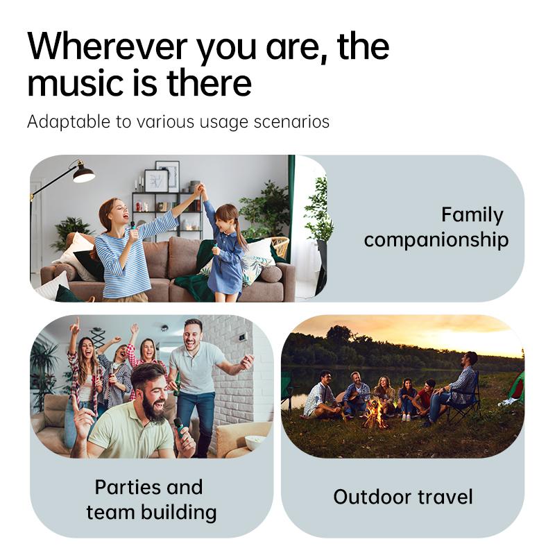 KingLucky K18 Water Bottle Speaker, Microphone and Rechargeable - Perfect for outdoor picnics and family gatherings - Smartphone, Bluetooth connectivity, with FM, Audio, Outdoor, Karaoke, Light and small and convenient.  Compact Device waterproof speaker