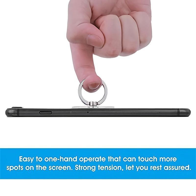 Transparent Phone Ring Holder, Clear 360° Rotatable Finger Ring, Self-adhesive Adjustable Finger Grip, Phone Accessory